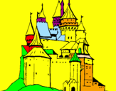 Desenho Castelo medieval pintado por João Carlos