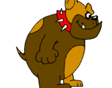 Desenho Bulldog inglês pintado por everton