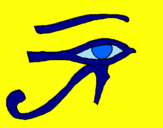 Desenho Olho de hórus pintado por rebecca