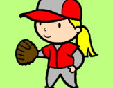 Desenho Jogadora de basebol pintado por Danielly !