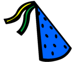 Desenho Chapéu de aniversário pintado por ana clara puf