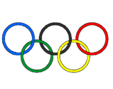 Desenho Argolas dos jogos olimpícos pintado por Símbolo das Olimpiedas