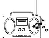 Desenho Radio cassette 2 pintado por JEF