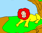 Desenho O Rei Leão pintado por giovana