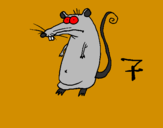 Desenho Rato pintado por kauan