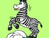 Desenho Zebra a saltar pedras pintado por jh