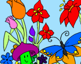 Desenho Fauna e Flora pintado por Suyanne