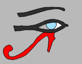 Desenho Olho de hórus pintado por metalcooler