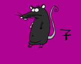 Desenho Rato pintado por Gisele