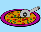 Desenho Pizza pintado por maria fernanda portel