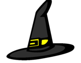 Desenho Chapéu de bruxa pintado por teresa
