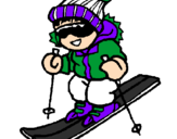 Desenho Menino a esquiar pintado por frajola