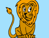 Desenho Leão pintado por bruno henrrique bueno