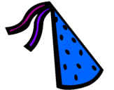 Desenho Chapéu de aniversário pintado por cata