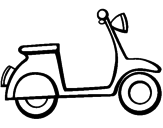 Desenho Vespa pintado por moto