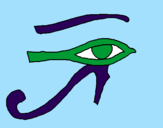 Desenho Olho de hórus pintado por BRUNA