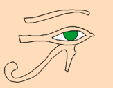 Desenho Olho de hórus pintado por carlos