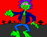 Desenho Zombie pintado por ogait