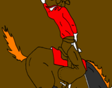 Desenho Vaqueiro a cavalo pintado por diogo reis