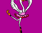 Desenho Avestruz em ballet pintado por karoline hellen