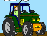 Desenho Tractor em funcionamento pintado por matheus