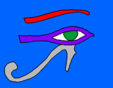 Desenho Olho de hórus pintado por moiseis