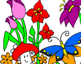 Desenho Fauna e Flora pintado por tina