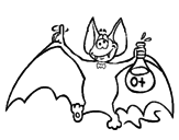 Desenho Morcego tonto pintado por morcego