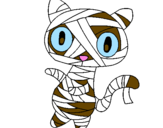 Desenho O gato momia pintado por tawan