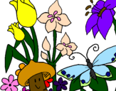 Desenho Fauna e Flora pintado por cg