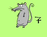Desenho Rato pintado por Olga