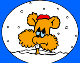 Desenho Esquilo em bola de neve pintado por tomas