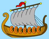 Desenho Barco viking pintado por GIOVANNA