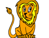 Desenho Leão pintado por LEão
