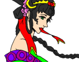 Desenho Princesa chinesa pintado por anónimo