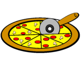 Desenho Pizza pintado por hellen
