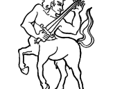 Desenho Centauro pintado por maria