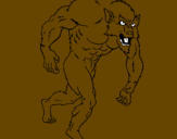 Desenho Homem lobo pintado por patricia