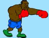 Desenho Boxeador pintado por gmd