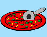 Desenho Pizza pintado por NATALIA