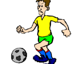 Desenho Jogador de futebol pintado por Bruno