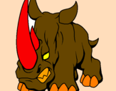 Desenho Rinoceronte II pintado por monstro