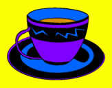 Desenho Taça de café pintado por Juliana