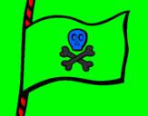 Desenho Bandeira  pintado por chupeta