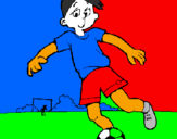Desenho Jogar futebol pintado por chupeta