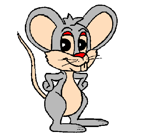 Desenho Rato pintado por Davi