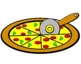 Desenho Pizza pintado por hellen