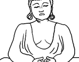 Desenho Buda pintado por maria
