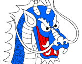 Desenho Cabeça de dragão pintado por jake long