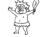 Desenho Criança homo sapiens pintado por Mafalda